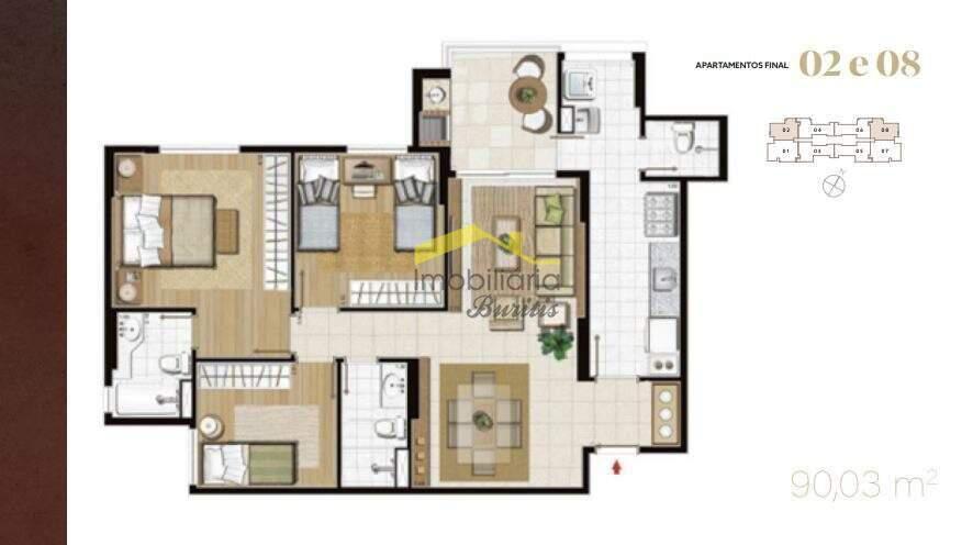 Apartamento, Vila da Serra, 3 Quartos, 2 Vagas
