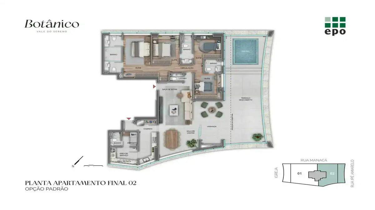 Apartamento, Vale do Sereno, 3 Quartos, 2 Vagas, 1 Suíte