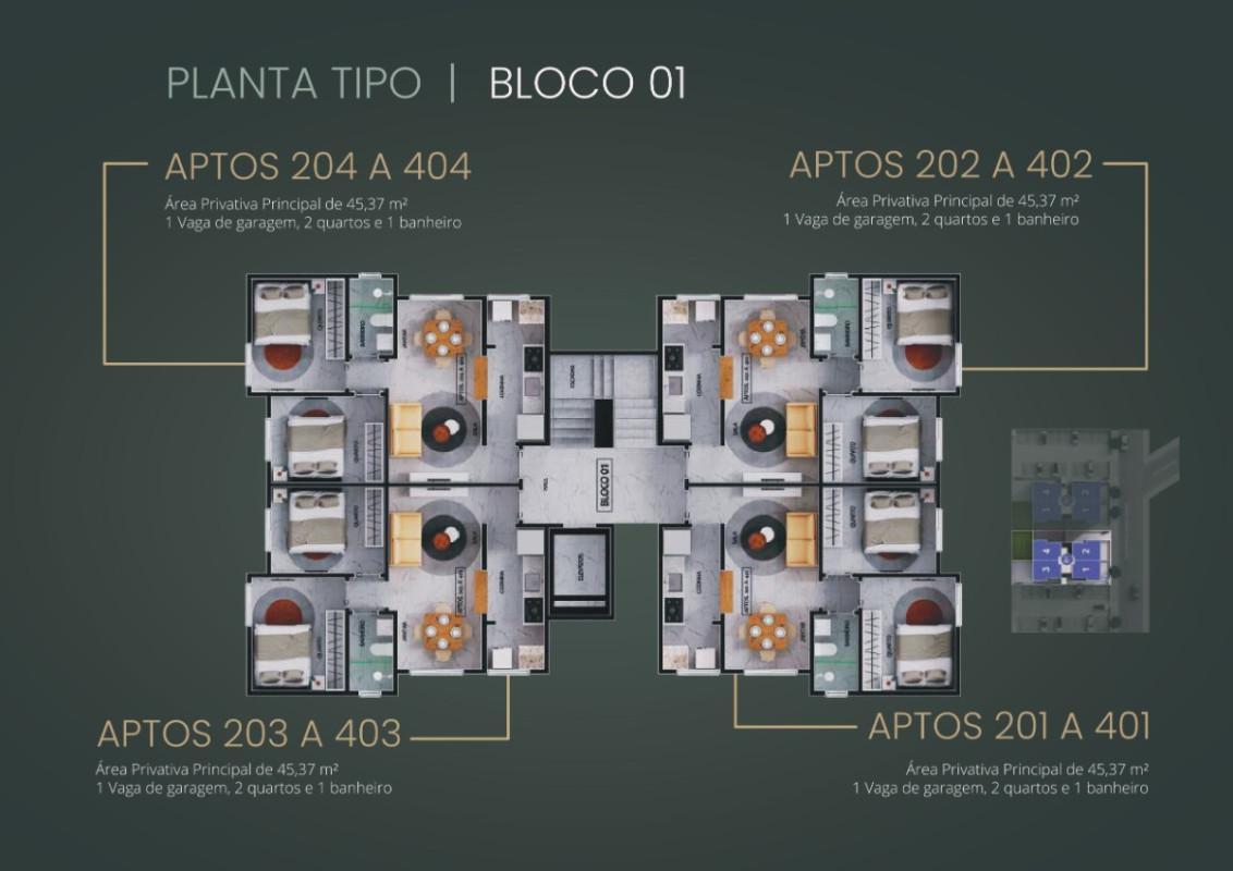Cobertura, Minaslândia (p Maio), 2 Quartos, 2 Vagas