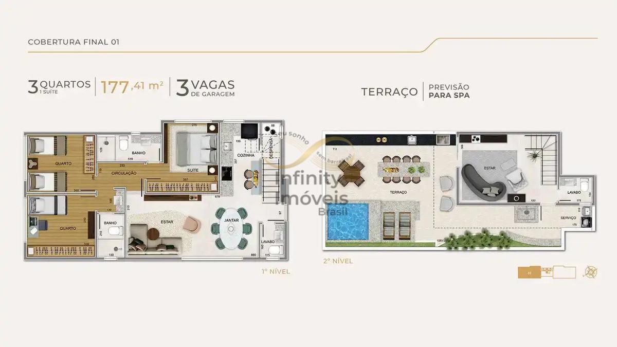 Apartamento, Funcionários, 3 Quartos