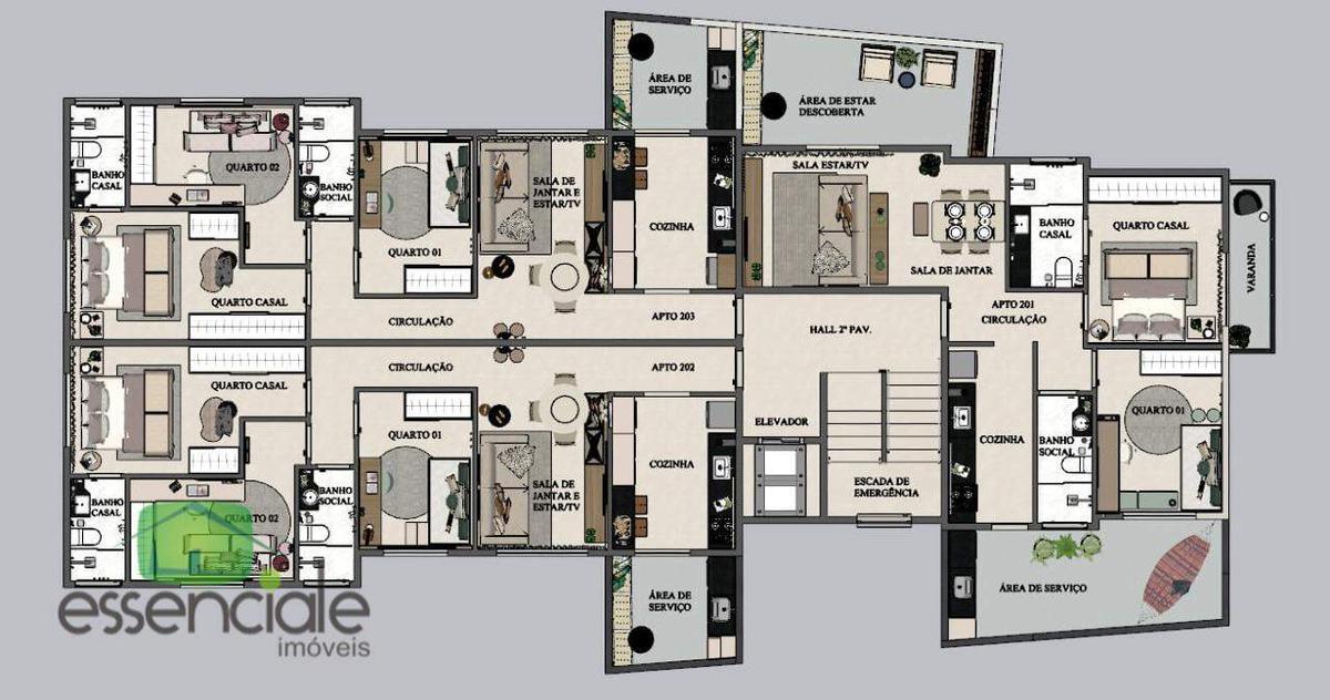 Apartamento, Riacho das Pedras, 2 Quartos, 2 Vagas, 1 Suíte