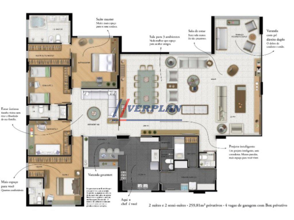 Apartamento, Vila da Serra, 4 Quartos, 4 Vagas, 2 Suítes