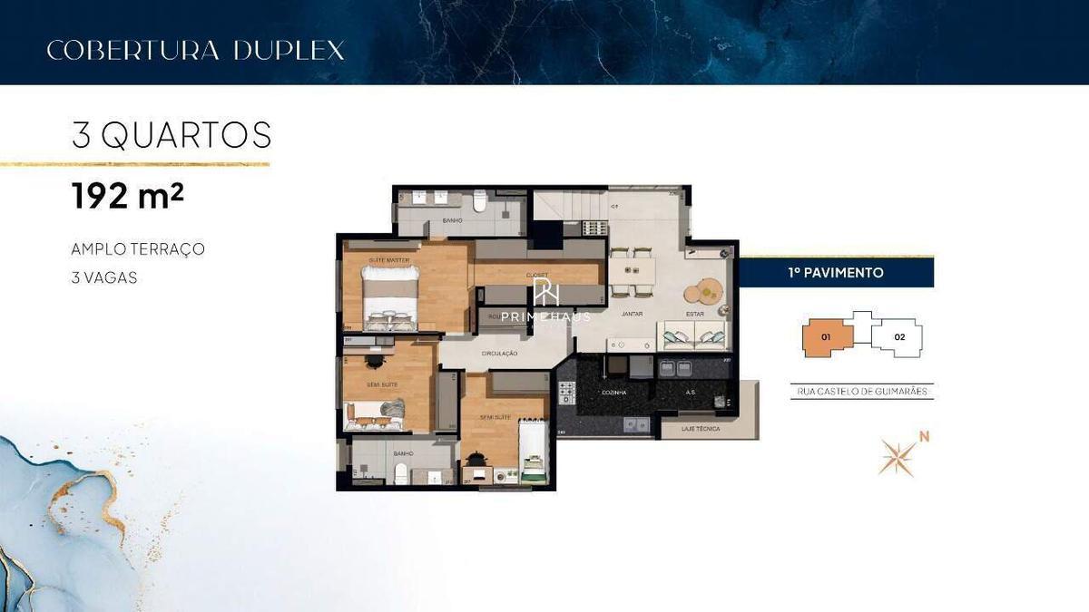 Cobertura, Castelo, 3 Quartos, 3 Vagas, 3 Suítes