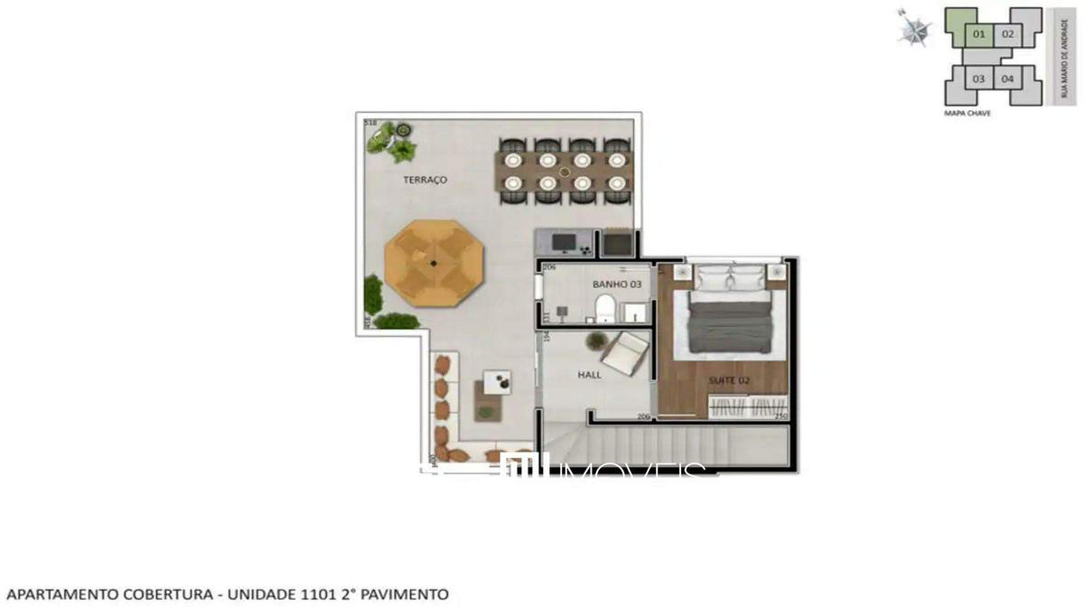 Apartamento, Santa Branca, 2 Quartos, 1 Vaga, 1 Suíte