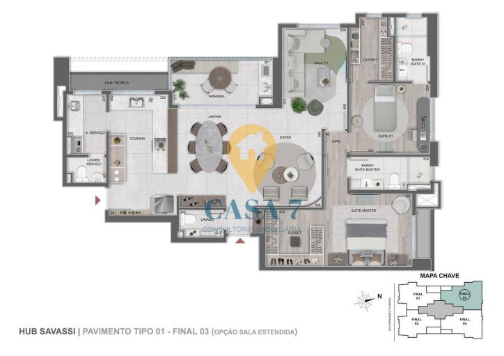 Apartamento, Savassi, 3 Quartos, 0 Vaga, 3 Suítes