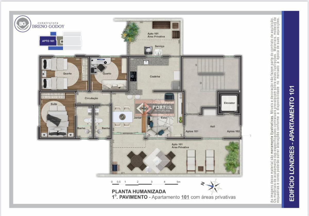 Apartamento, Ana Lúcia, 3 Quartos, 4 Vagas, 1 Suíte