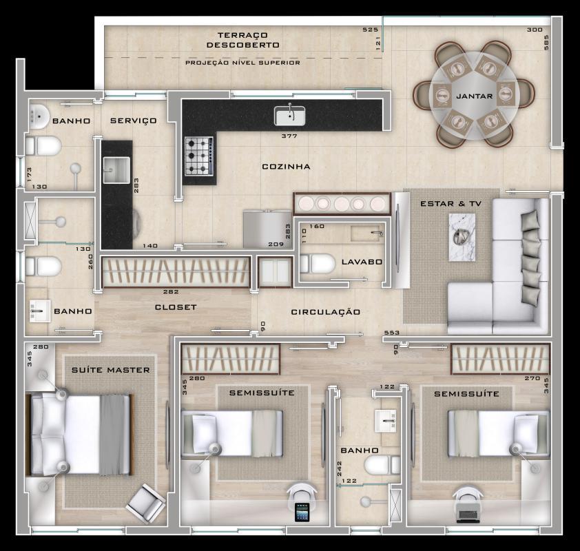 Apartamento, Santo Antônio, 3 Quartos, 2 Vagas, 1 Suíte