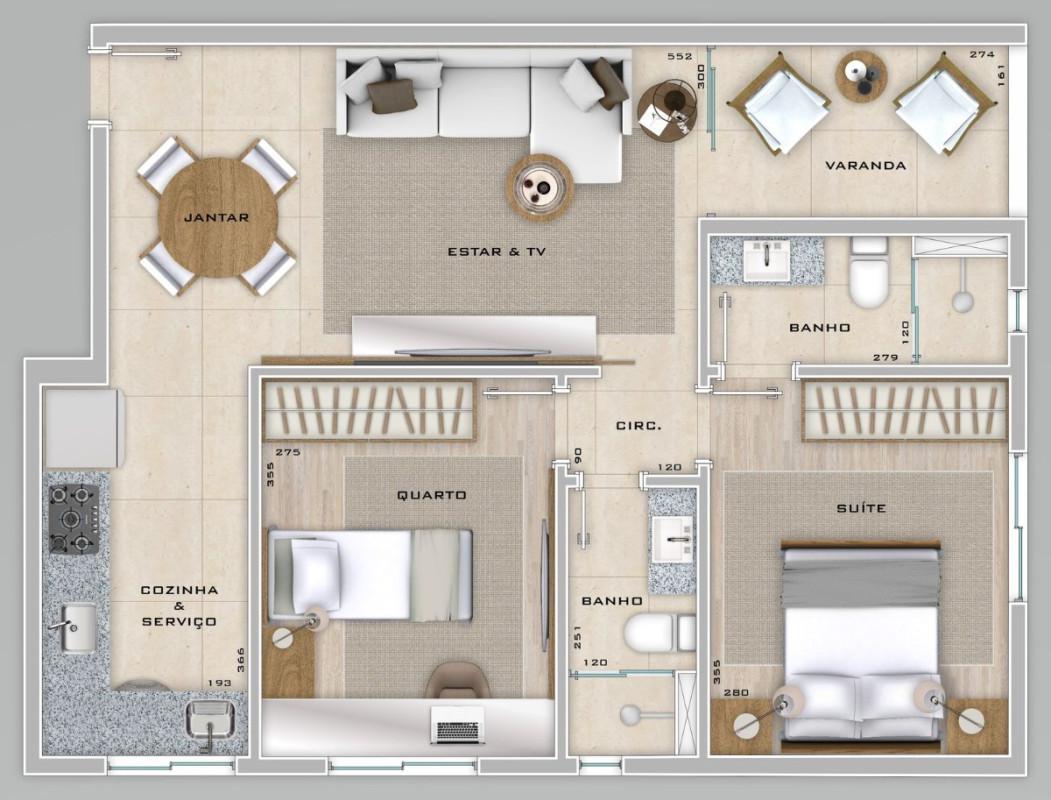 Apartamento, Cidade Nova, 2 Quartos, 1 Vaga, 1 Suíte