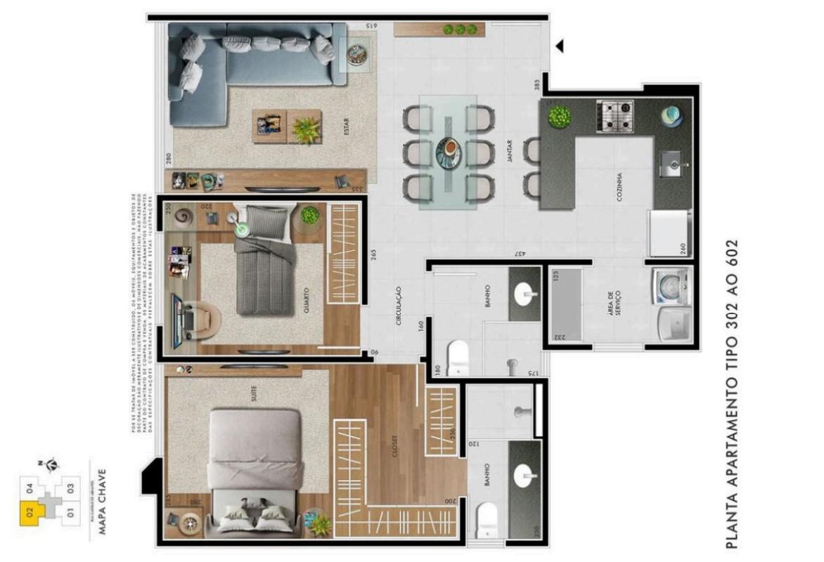 Cobertura, Castelo, 2 Quartos, 1 Vaga, 1 Suíte