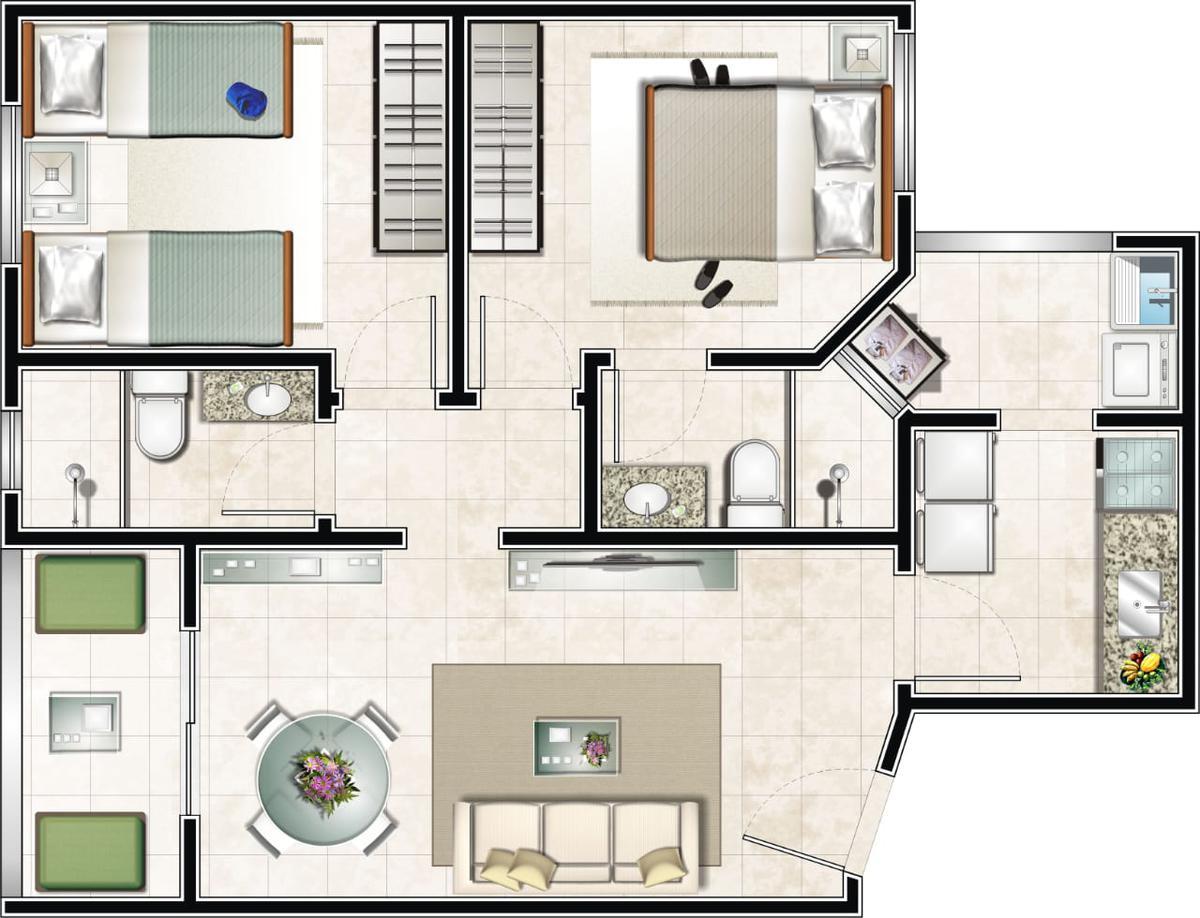 Apartamento, João Pinheiro, 2 Quartos, 0 Vaga, 1 Suíte