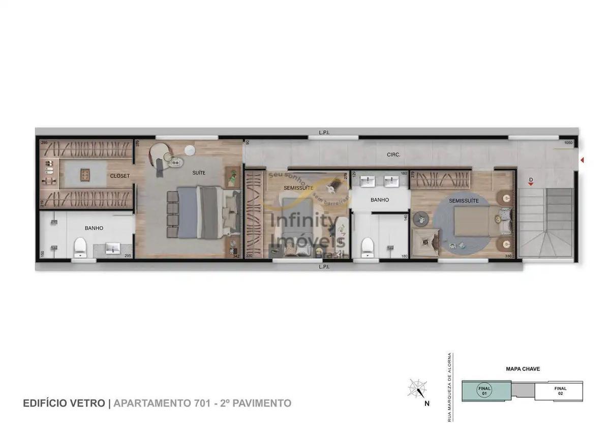 Apartamento, Serra, 2 Quartos