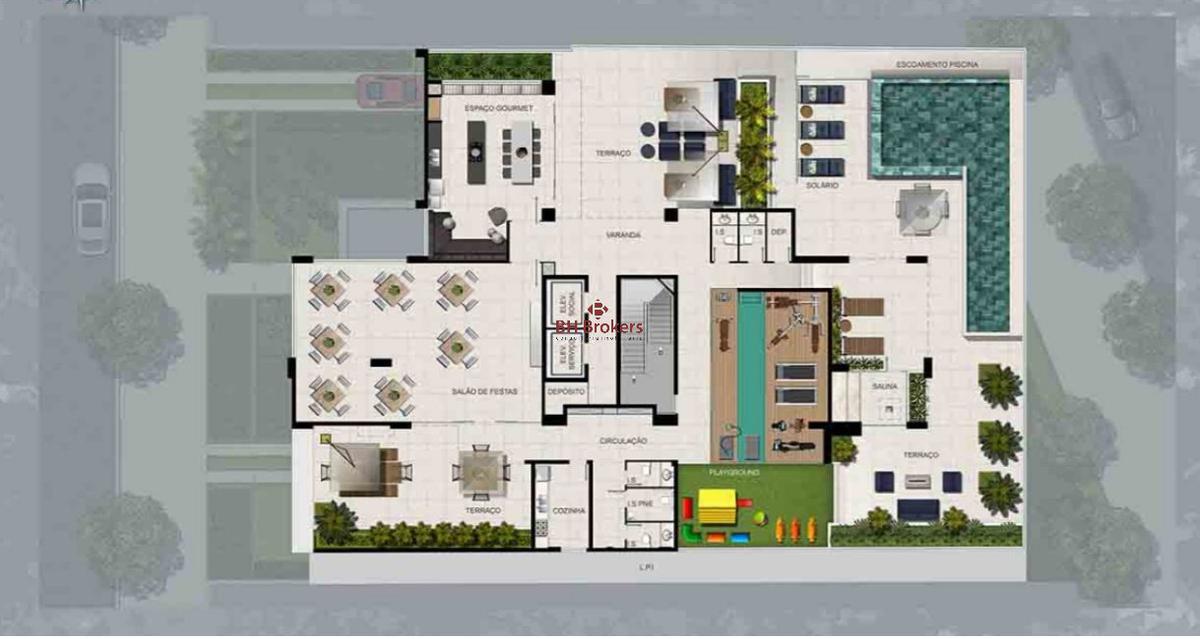 Apartamento, Funcionários, 3 Quartos, 3 Vagas, 2 Suítes