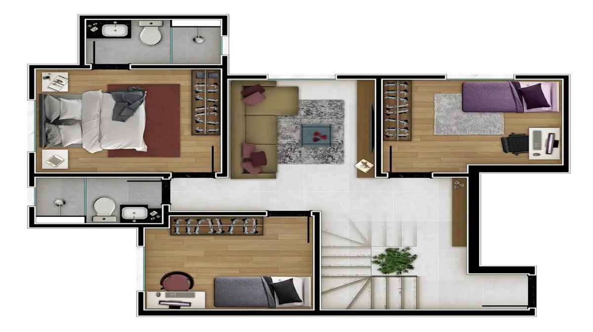 Cobertura, Alto Caiçaras, 3 Quartos, 2 Vagas, 1 Suíte