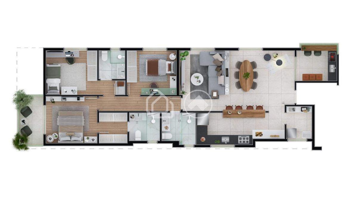Apartamento, Calafate, 3 Quartos, 3 Vagas, 1 Suíte
