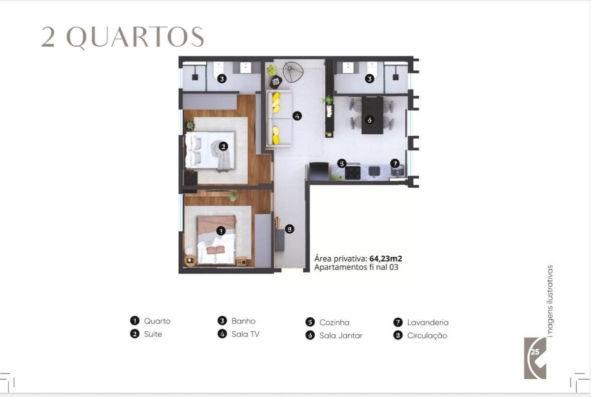 Cobertura, Centro, 2 Quartos, 2 Suítes