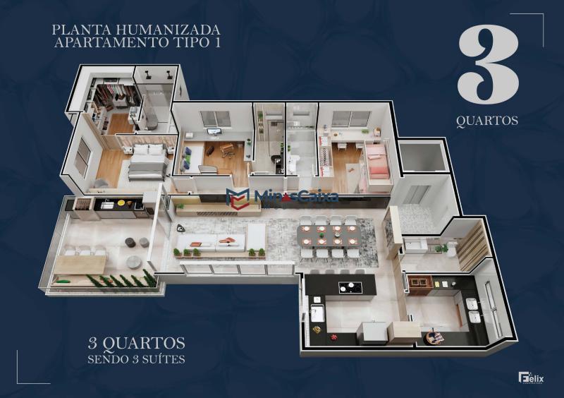 Apartamento, Cidade Nobre, 3 Quartos, 2 Vagas, 3 Suítes