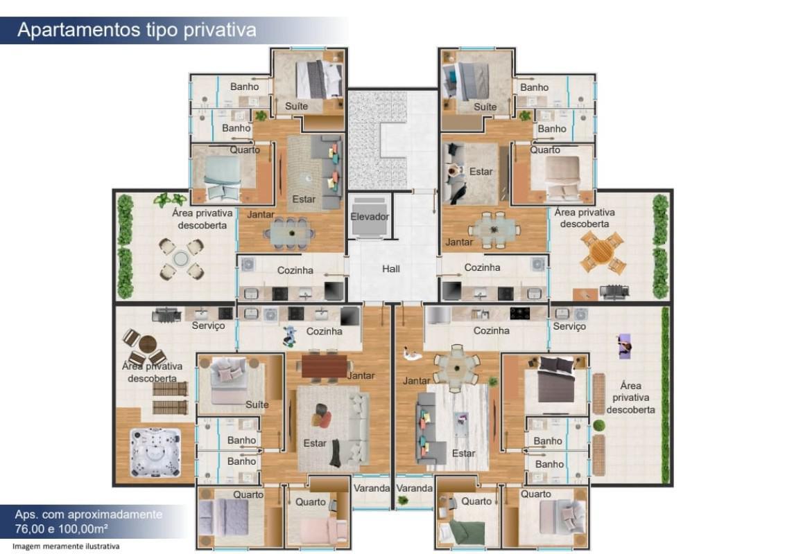Apartamento, Miramar (barreiro), 2 Quartos, 2 Vagas, 1 Suíte