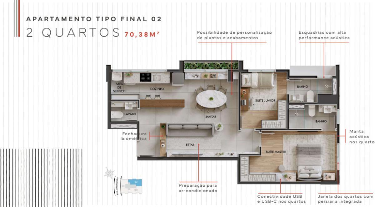 Apartamento, Santa Efigênia, 3 Quartos, 2 Vagas, 2 Suítes