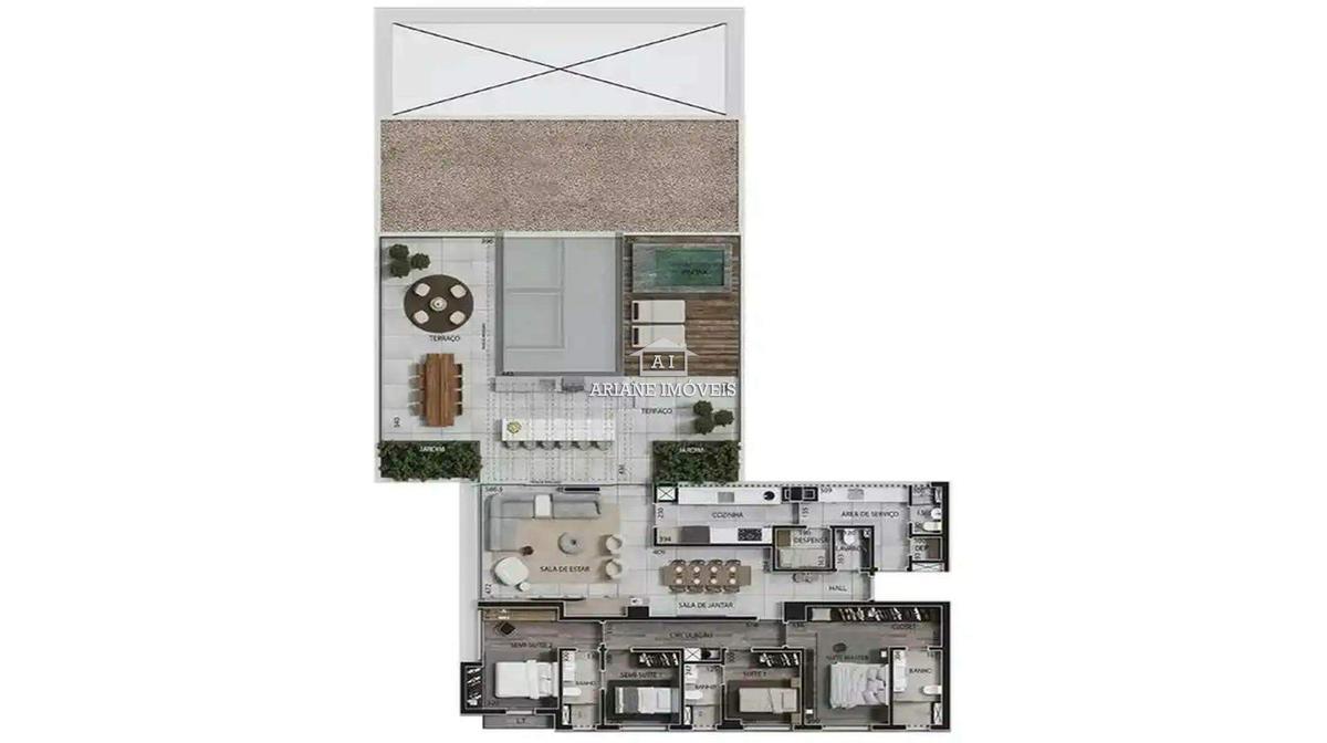 Apartamento, Funcionários, 4 Quartos, 3 Vagas, 2 Suítes