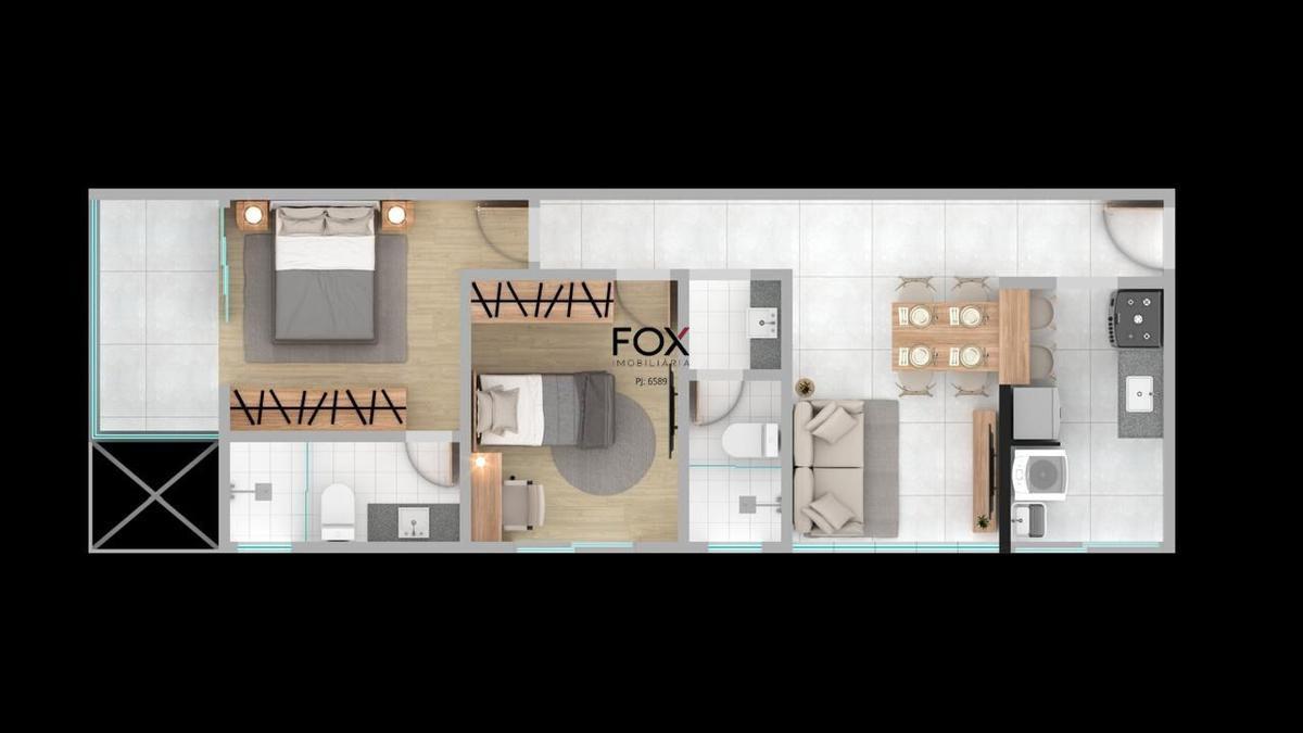Apartamento, Funcionários, 2 Quartos, 2 Vagas, 1 Suíte