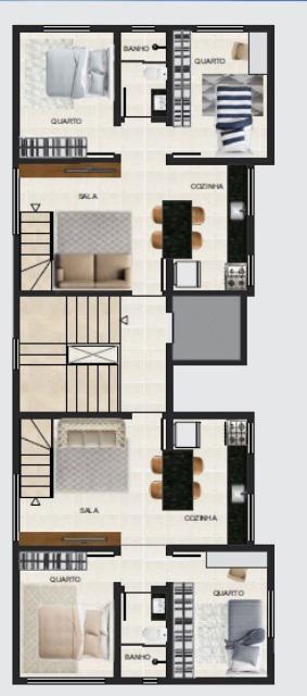 Apartamento, Santa Branca, 2 Quartos, 2 Vagas
