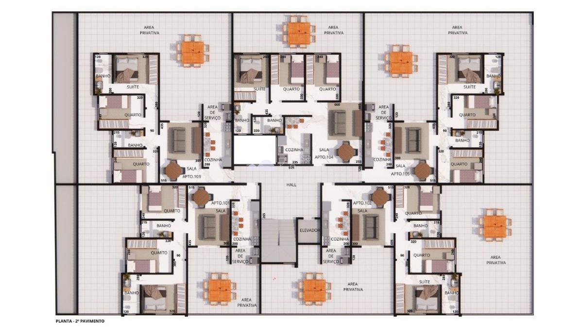 Apartamento, Santa Branca, 3 Quartos, 2 Vagas, 1 Suíte