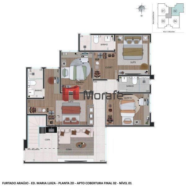 Apartamento, Prado, 3 Quartos, 2 Vagas, 1 Suíte