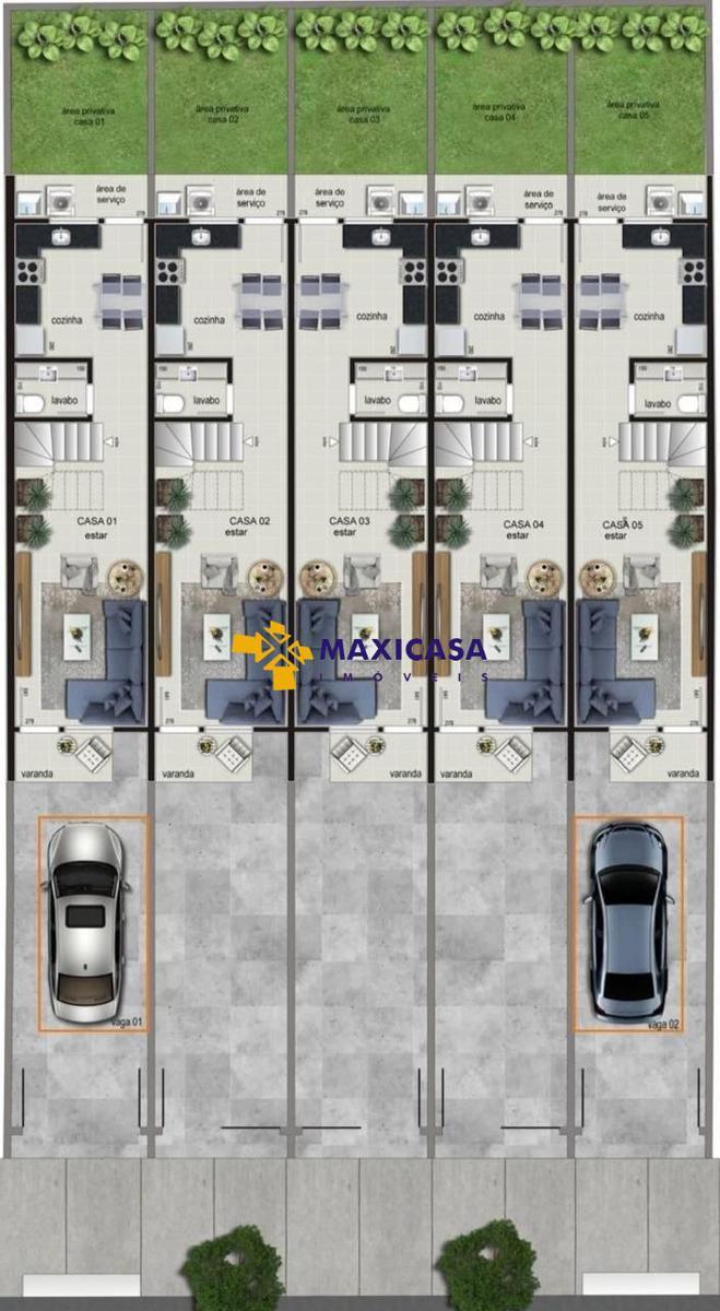 Casa, Santa Mônica, 2 Quartos, 1 Vaga, 2 Suítes