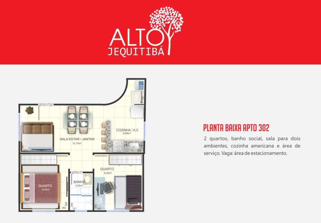 Apartamento, Coqueiros, 2 Quartos, 1 Vaga, 1 Suíte