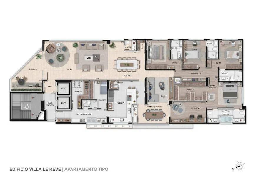 Apartamento, Funcionários, 4 Quartos, 4 Vagas, 4 Suítes
