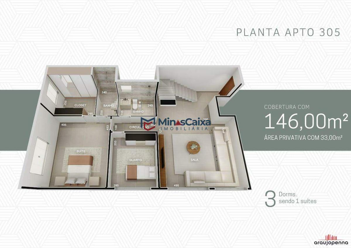 Apartamento, Vila dos Técnicos, 3 Quartos, 1 Vaga, 1 Suíte