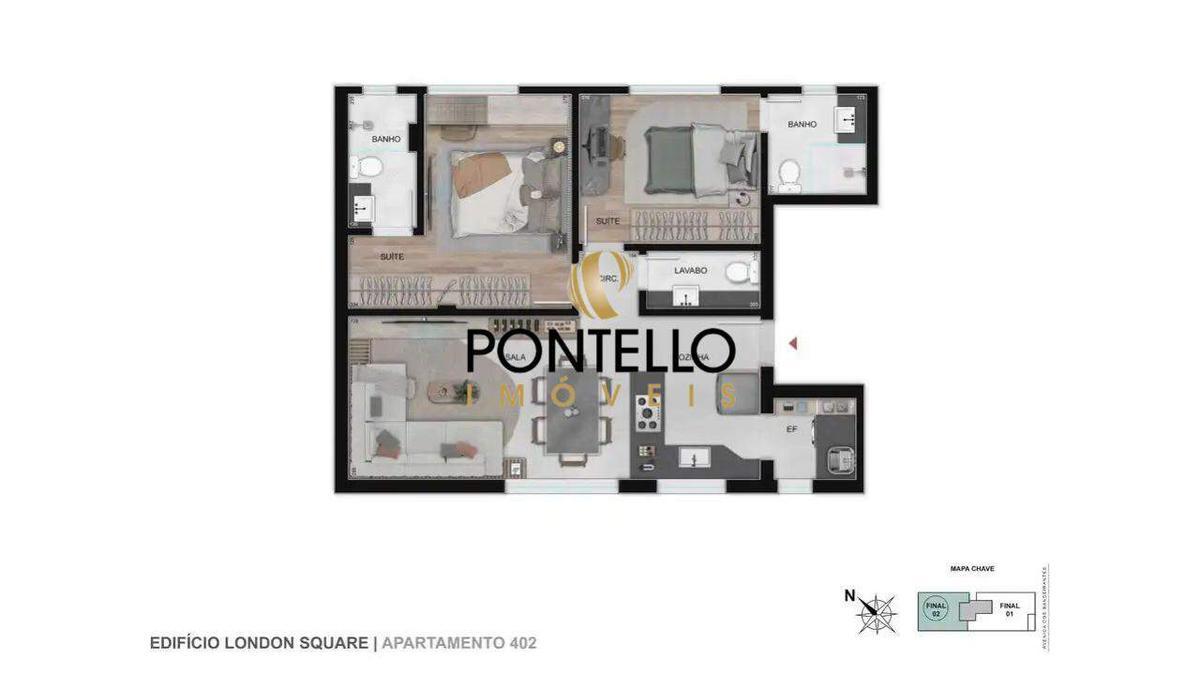 Apartamento, Sion, 2 Quartos, 2 Vagas, 2 Suítes