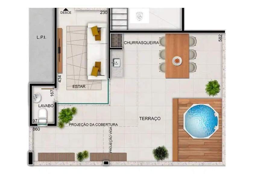 Cobertura, Santo Antônio, 2 Quartos, 2 Vagas, 2 Suítes