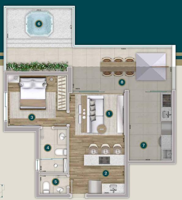 Apartamento, Estoril, 1 Quarto, 1 Vaga, 1 Suíte