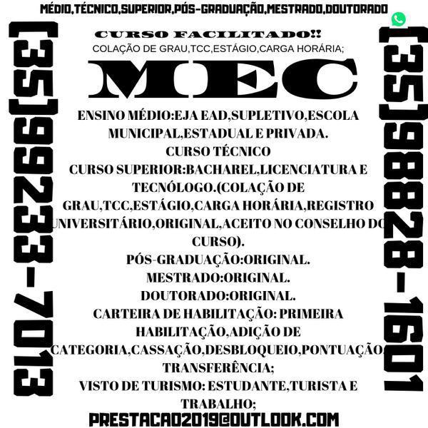 Curso Legal, Diário Oficial,medio,técnico,superior