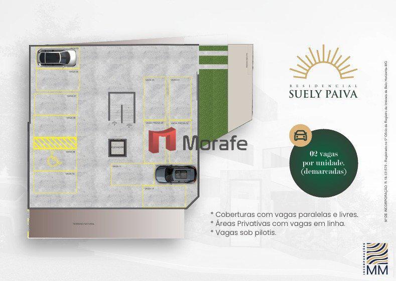 Apartamento, Vila Clóris, 3 Quartos, 2 Vagas