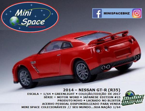 Greenlight 2014 Nissan Gt-r (r35) Cor Vermelho 1/64