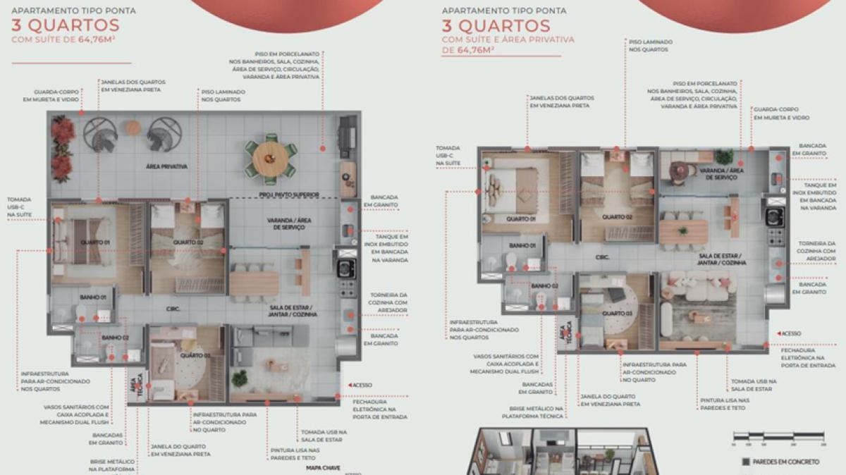 Apartamento, Dom Cabral, 3 Quartos, 1 Vaga, 1 Suíte