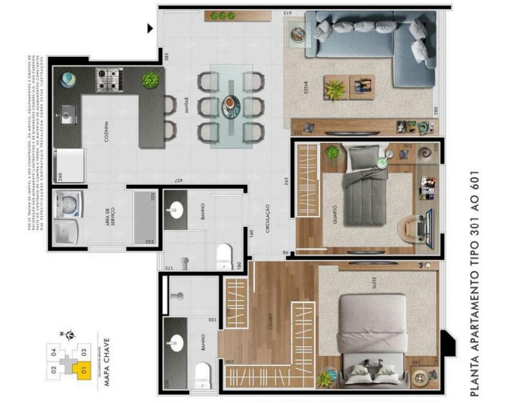Cobertura, Castelo, 2 Quartos, 1 Vaga, 1 Suíte