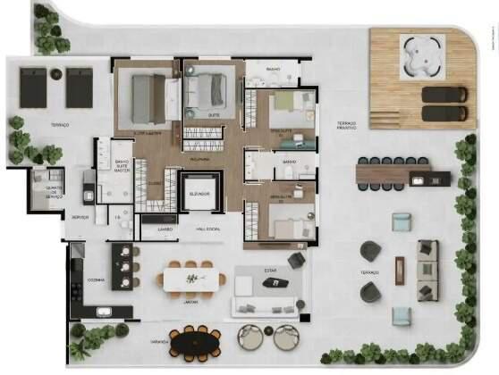 Apartamento, Gutierrez, 4 Quartos, 3 Vagas, 4 Suítes