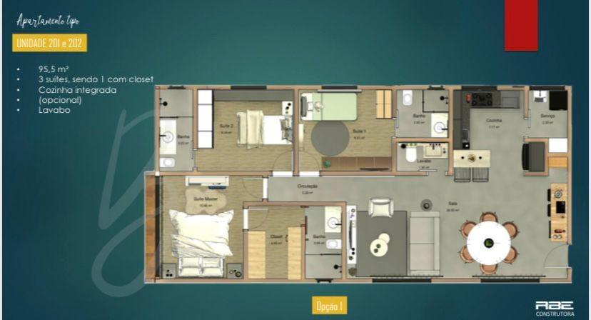 Cobertura, Prado, 3 Quartos, 2 Vagas, 2 Suítes