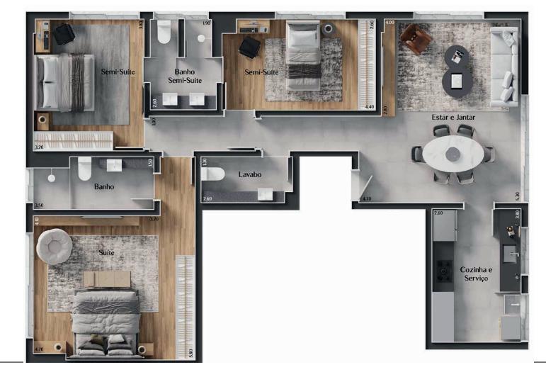 Apartamento, Lourdes, 2 Quartos, 2 Vagas, 2 Suítes