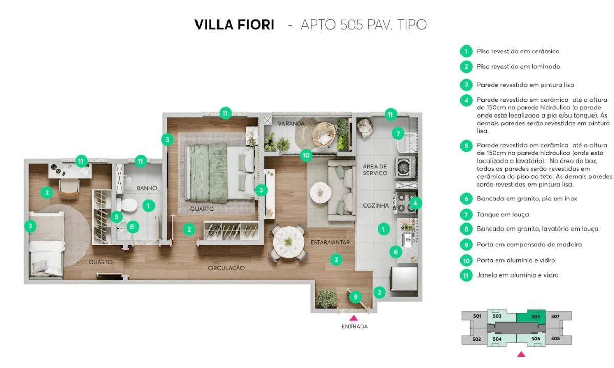 Apartamento, Alípio de Melo, 2 Quartos, 1 Vaga, 1 Suíte
