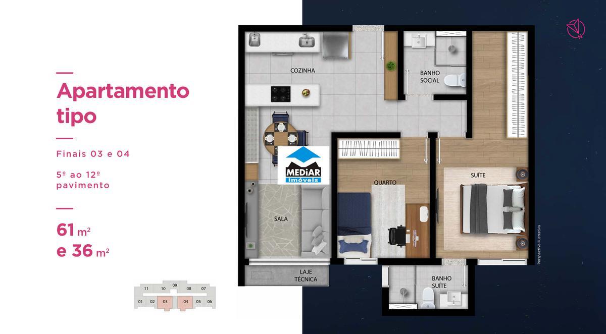 Apartamento, Lourdes, 2 Quartos, 1 Vaga, 1 Suíte