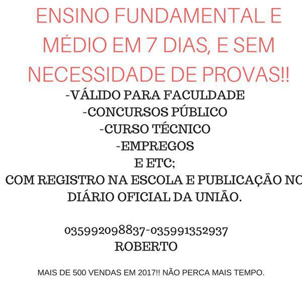 Curso Superior,médio,técnico(035992098837)