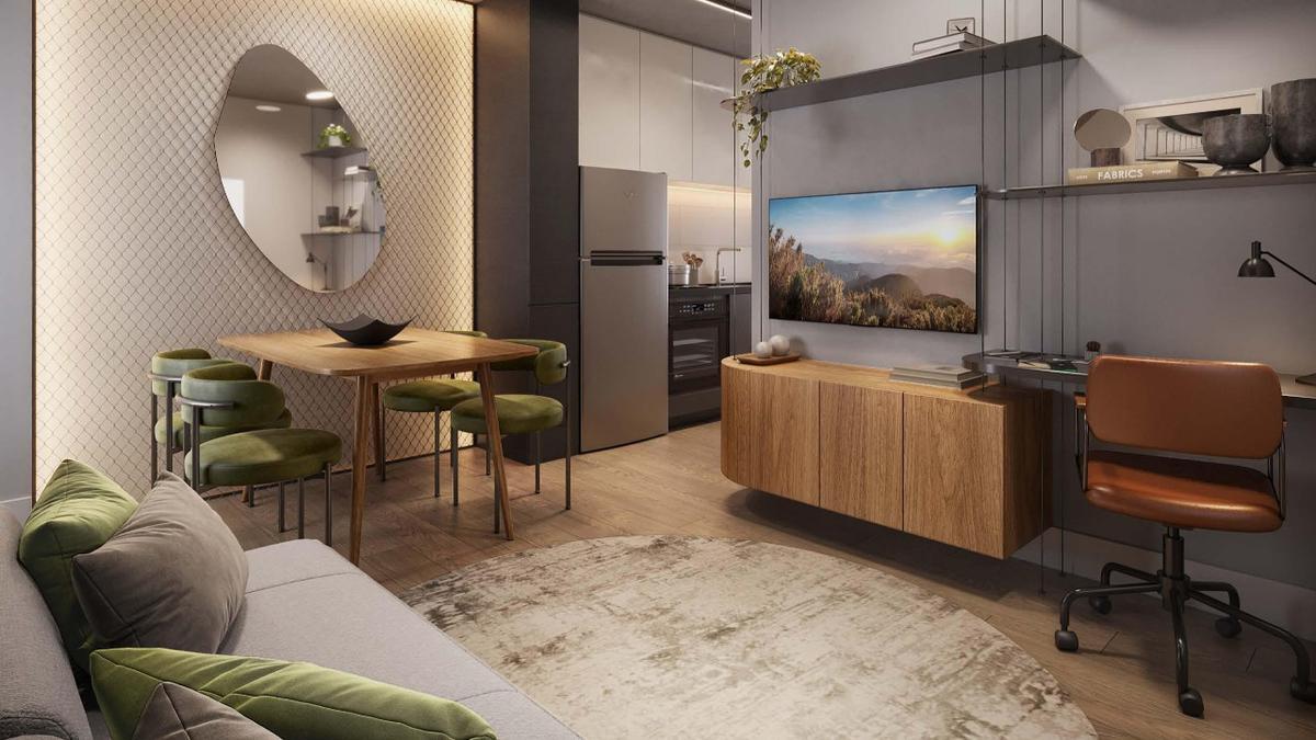 Apartamento, Funcionários, 1 Quarto, 1 Vaga