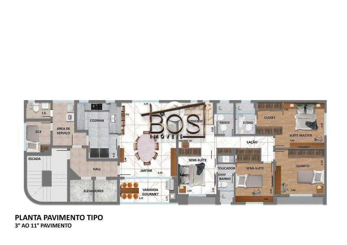 Apartamento, Serra, 4 Quartos, 4 Vagas, 1 Suíte