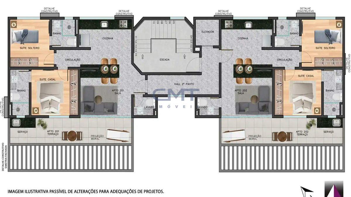 Apartamento, Anchieta, 2 Quartos, 2 Vagas, 2 Suítes