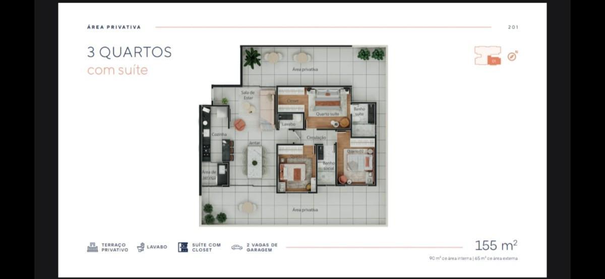 Apartamento, Cidade Nova, 3 Quartos, 2 Vagas, 1 Suíte