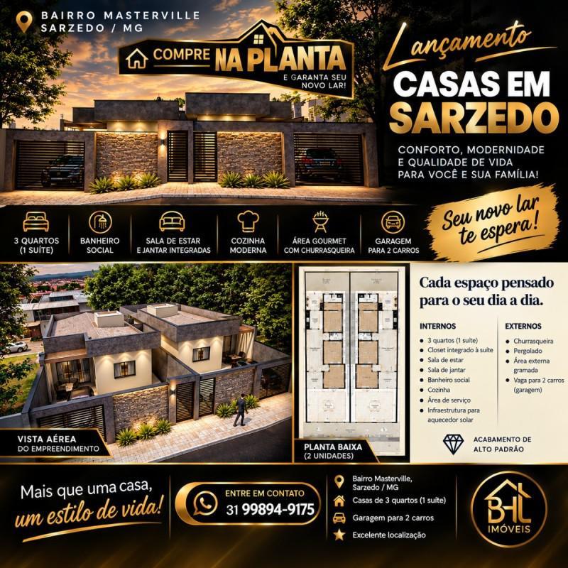 Casa, Masterville, 2 Quartos, 2 Vagas, 1 Suíte